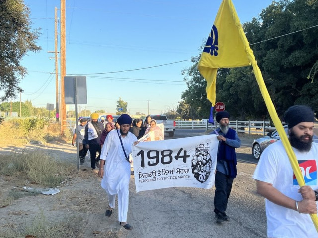kashmiris sikhs hold joint protest in paris kashmiris sikhs hold joint protest in paris