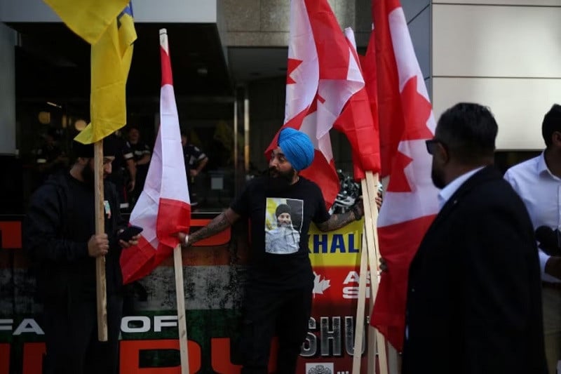 sikhs protest outside the indian consulate in toronto ontario canada on september 25 2023 photo reuters