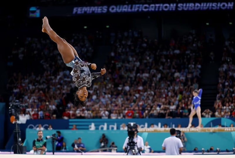 simone biles of united states in action on the floor exercise photo reuters