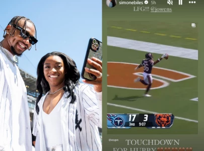 nfl commentator gives jonathan owens playful mr biles nickname after scoring for bears
