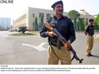 security tightened around the sindh assembly building