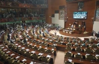 lawmakers take oath during the inaugural session of sindh assembly photo express