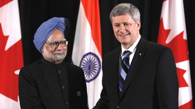canada india sign landmark nuclear deal