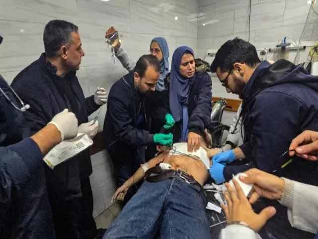a victim of an israeli attack is treated at kamal adwan hospital one of the few remaining medical facilities in northern gaza on friday photo afp a victim of an israeli attack is treated at kamal adwan hospital one of the few remaining medical facilities in northern gaza on friday photo afp