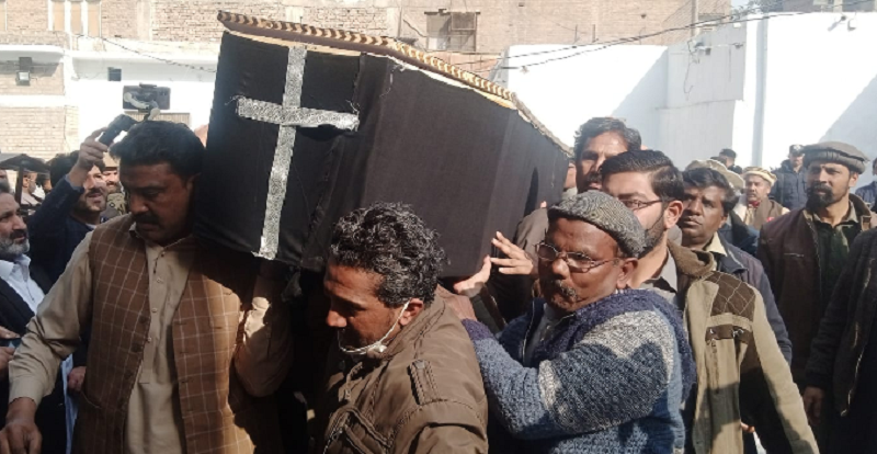 a large number of women men and elders belonging to the minority christian community attended the funeral photo express