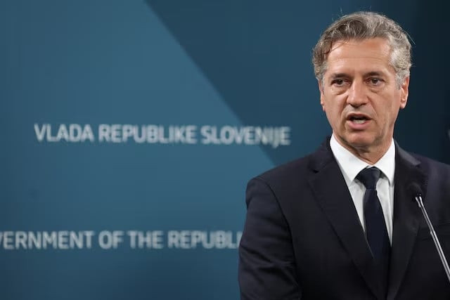 slovenian prime minister robert golob speaks at a press conference in ljubljana slovenia may 30 2024 photo reuters slovenian prime minister robert golob speaks at a press conference in ljubljana slovenia may 30 2024 photo reuters