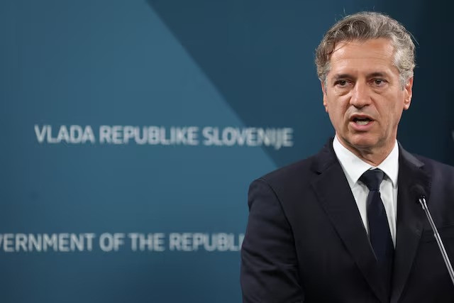 slovenian prime minister robert golob speaks at a press conference in ljubljana slovenia may 30 2024 photo reuters