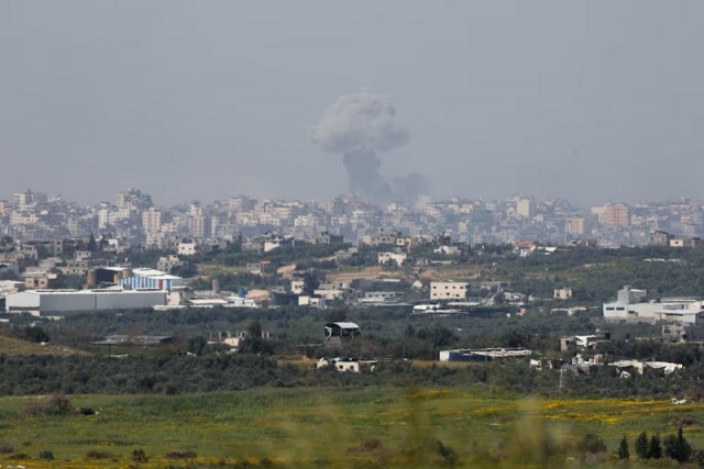 smoke rises over gaza following an explosion as seen from israel march 27 2024 photo reuters smoke rises over gaza following an explosion as seen from israel march 27 2024 photo reuters