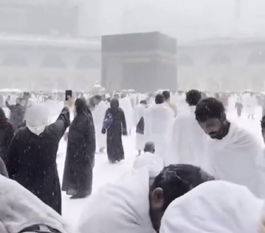 saudi arabia terms video showing snowfall at grand mosque as fake saudi arabia terms video showing snowfall at grand mosque as fake