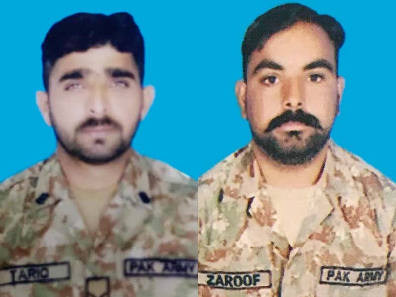 fighting valiantly against the indian aggression lance naik tariq and sepoy zaroof embraced martyrdom in khuiratta sector along the loc photo ispr