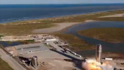 spacex test fires prototype of starship vehicle spacex test fires prototype of starship vehicle