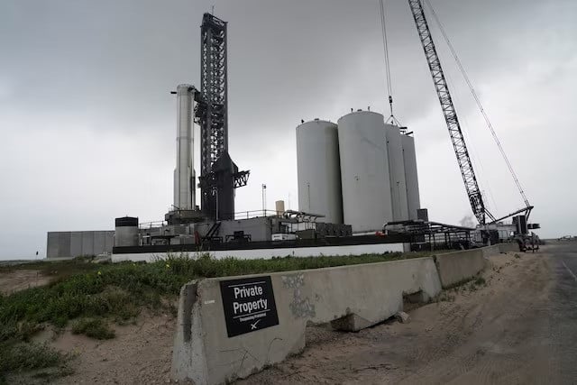spacex s starship rocket prototype is pictured in the rocket launch area in brownsville texas us may 12 2024 photo reuters