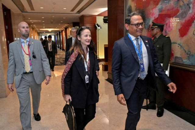 u s director of national intelligence avril haines attends the 20th iiss shangri la dialogue in singapore june 2 2023 reuters caroline chia file photo