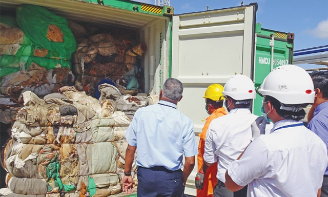 customs did not reveal the type of hospital waste photo afp file customs did not reveal the type of hospital waste photo afp file