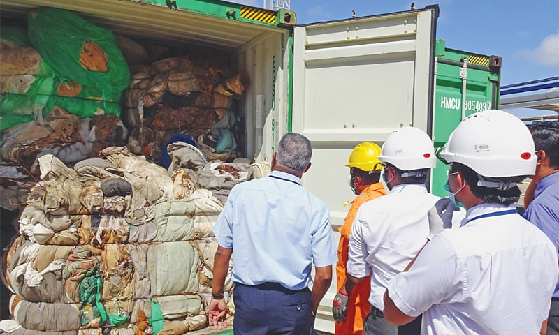 customs did not reveal the type of hospital waste photo afp file