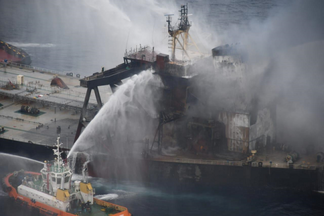sri lanka tows stricken oil tanker out to sea douses fire sri lanka tows stricken oil tanker out to sea douses fire