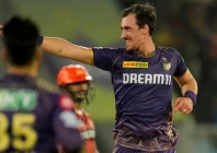 big match player mitchell starc during his player of the match performance for kolkata in the ipl final photo afp