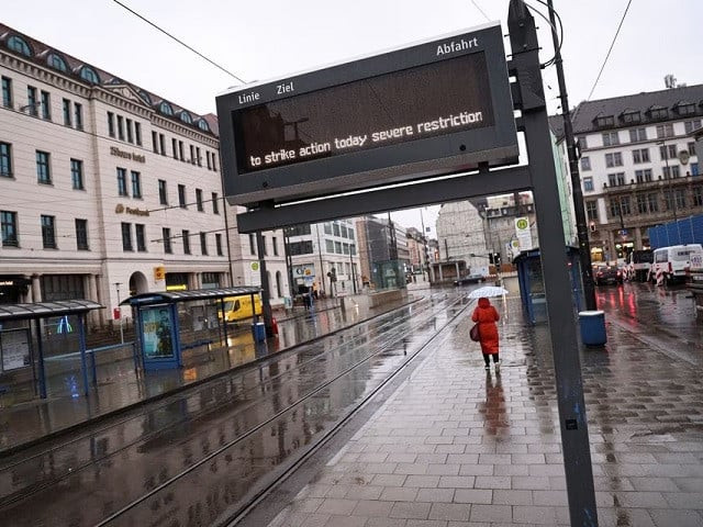 a view shows an empty tram station during a nationwide strike called by the german trade union verdi over a wage dispute in munich germany march 27 2023 photo reuters a view shows an empty tram station during a nationwide strike called by the german trade union verdi over a wage dispute in munich germany march 27 2023 photo reuters