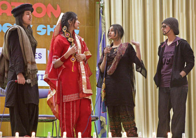 students compete in speech cooking and acting contests