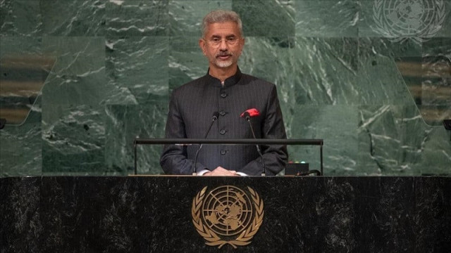 subrahmanyam jaishankar foreign minister of india addressing 77th session of un general assembly photo anadolu agency file subrahmanyam jaishankar foreign minister of india addressing 77th session of un general assembly photo anadolu agency file