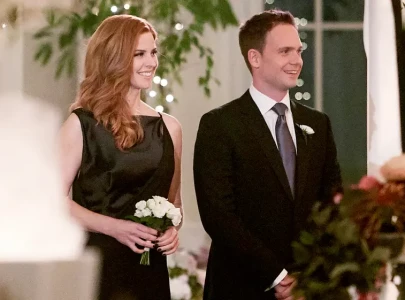 suits stars patrick j adams sarah rafferty launch rewatch podcast after show s netflix boom suits stars patrick j adams sarah rafferty launch rewatch podcast after show s netflix boom