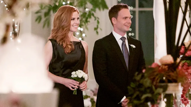 suits stars patrick j adams sarah rafferty launch rewatch podcast after show s netflix boom suits stars patrick j adams sarah rafferty launch rewatch podcast after show s netflix boom