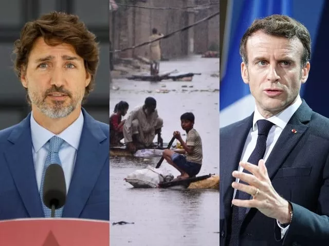 canadian prime minister justin trudeau l and france s president emmanuel macron r canadian prime minister justin trudeau l and france s president emmanuel macron r