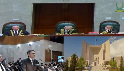 a larger bench of the sc presided by cjp isa hears the case pertaining to meddling in judicial affairs by spy agencies phot sc live feed