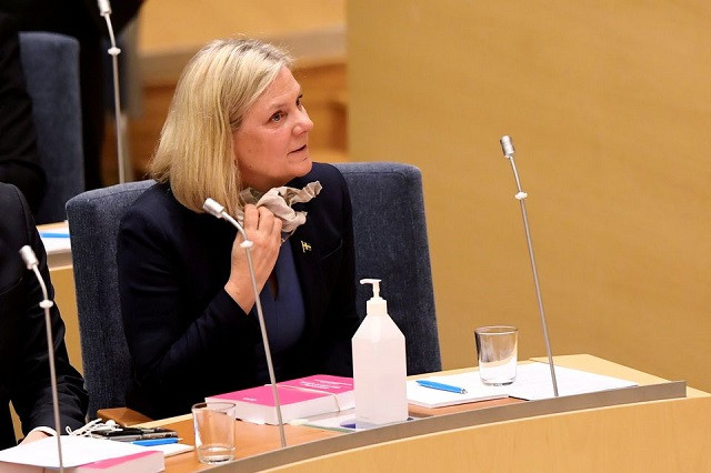current finance minister and social democrat leader magdalena andersson is appointed as the country s new prime minister after a voting at the swedish parliament riksdagen in stockholm sweden november 24 2021 andersson is the first ever swedish female prime minister photo reuters