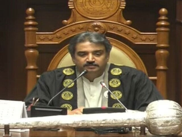 sindh assembly speaker syed owais shah photo express