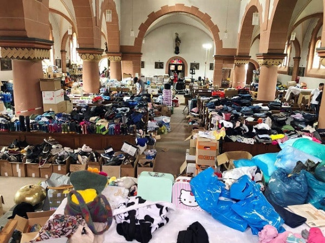 donations for flood victims lie in the church of st nicholas and rochus in mayschoss germany photo reuters donations for flood victims lie in the church of st nicholas and rochus in mayschoss germany photo reuters