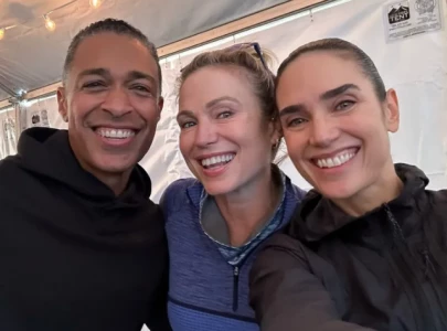 t j holmes joins nyc marathon with amy robach after chicago marathon injury