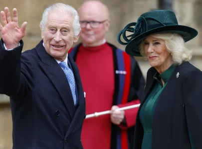 king charles iii attends easter service