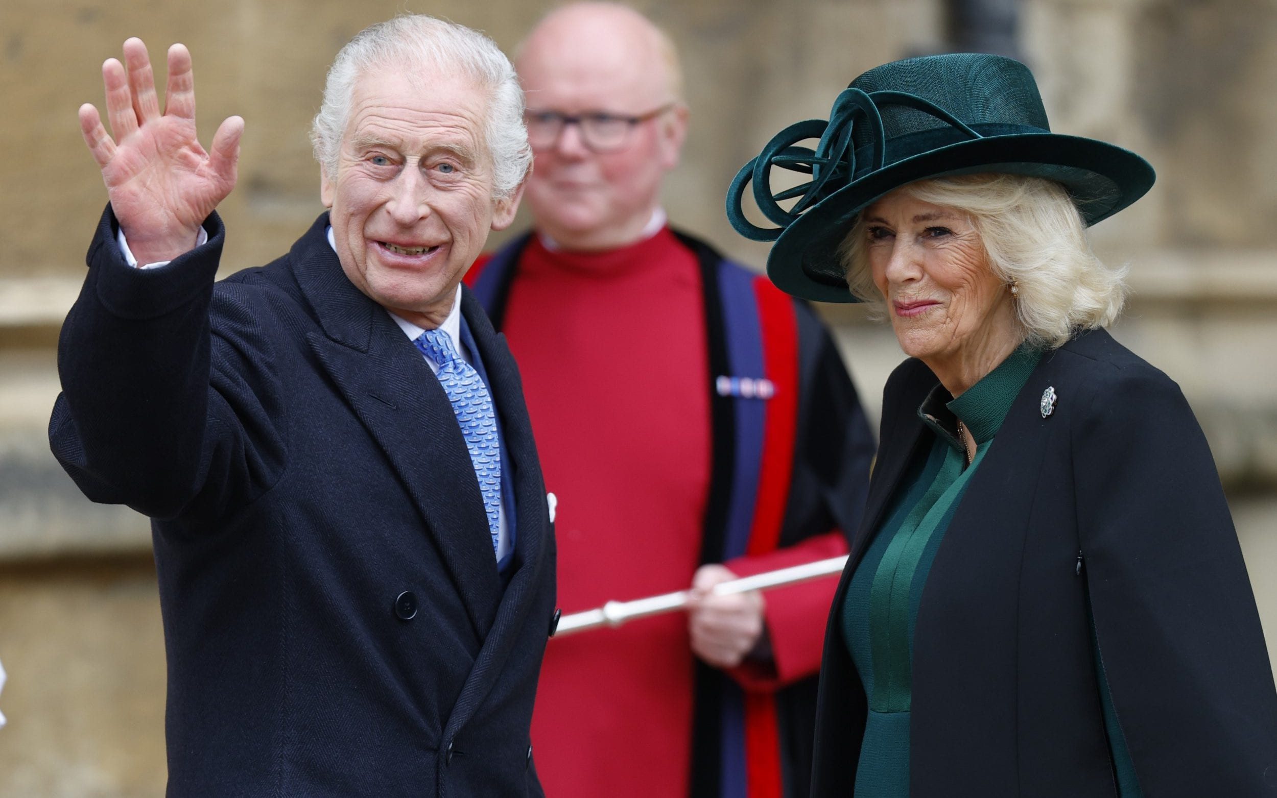 king charles iii attends easter service