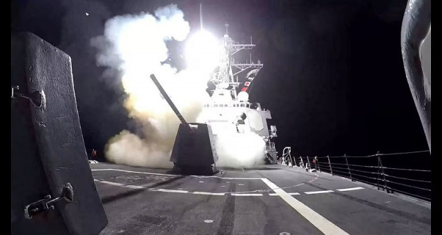 tlam is launched from the uss gravely against what the us military describe as houthi military targets in yemen february 3 2024 photo reuters tlam is launched from the uss gravely against what the us military describe as houthi military targets in yemen february 3 2024 photo reuters