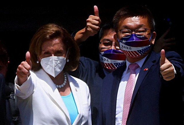 u s house of representatives speaker nancy pelosi gestures next to legislative yuan vice president tsai chi chang as she leaves the parliament in taipei taiwan august 3 2022 reuters u s house of representatives speaker nancy pelosi gestures next to legislative yuan vice president tsai chi chang as she leaves the parliament in taipei taiwan august 3 2022 reuters