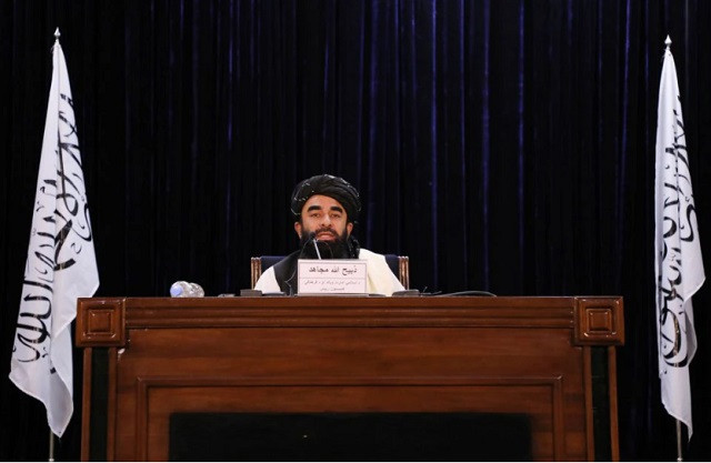 taliban spokesperson zabihullah mujahid speaks during a news conference in kabul afghanistan september 6 2021 photo reuters