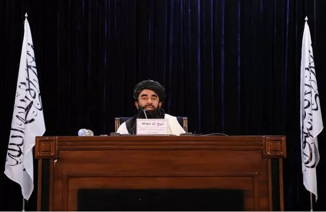 taliban spokesperson zabihullah mujahid speaks during a news conference in kabul afghanistan september 6 2021 photo reuters taliban spokesperson zabihullah mujahid speaks during a news conference in kabul afghanistan september 6 2021 photo reuters