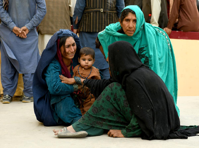 relatives react in front of a hospital where their family member has been transferred for treatment after a truck bomb blast in balkh province in mazar i sharif afghanistan august 25 2020 photo reuters