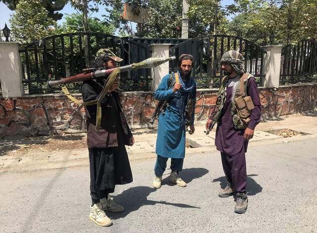 taliban forces stand guard inside kabul afghanistan august 16 2021 photo reuters