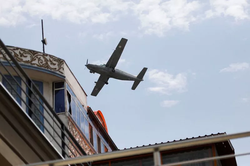 taliban test repaired helicopters planes in flyover of capital taliban test repaired helicopters planes in flyover of capital