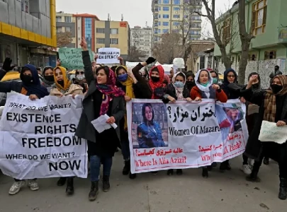 taliban fighters pepper spray women protesters calling for rights