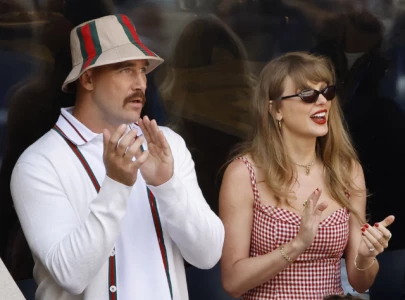 taylor swift and travis kelce spotted at yankees vs guardians game taylor swift and travis kelce spotted at yankees vs guardians game