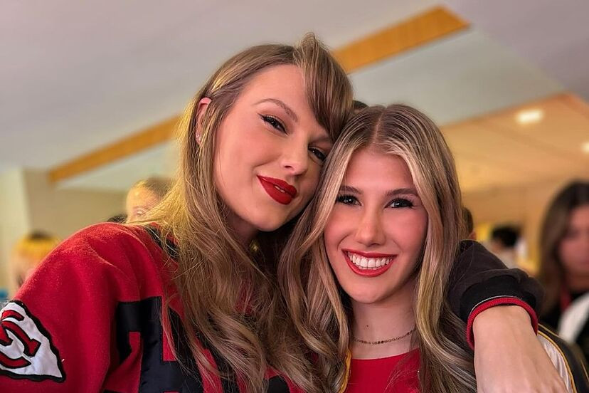 taylor swift and ava hunt pictured at nfl game in december 2023 courtesy avahunt on instagram