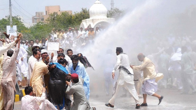 plenty of water for fishy protest