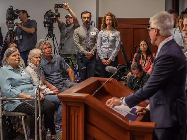 los angeles county district attorney george gasc n announces his decision to recommend resentencing for erik and lyle menendez photo apu gomes