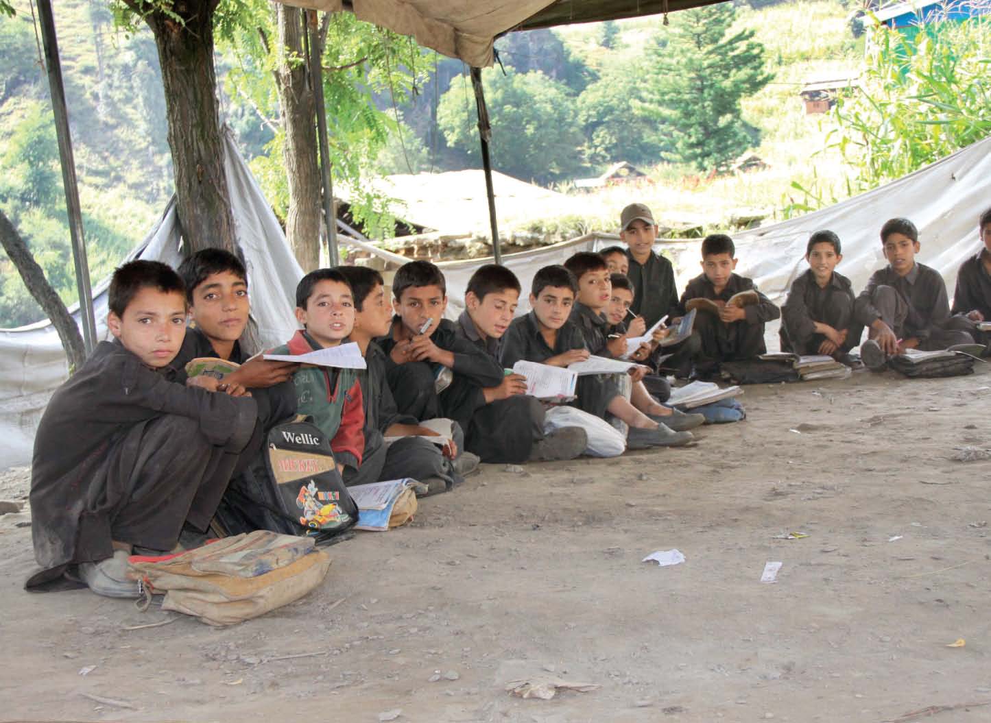 the schoolchildren without a roof