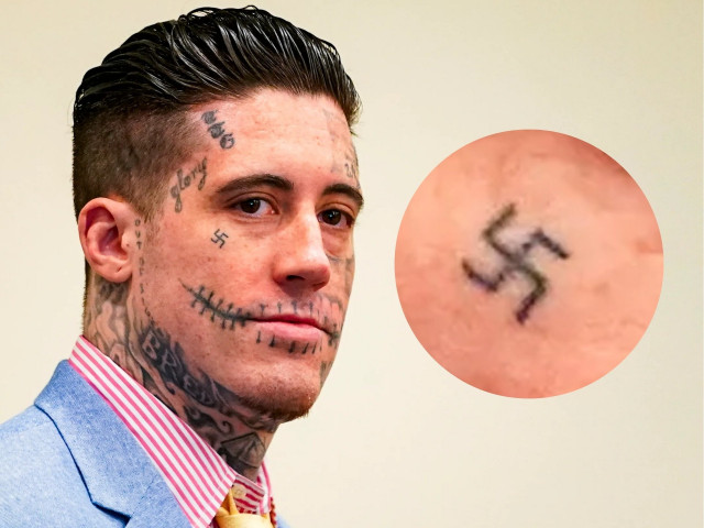 deadpool killer wade wilson s shocking nazi symbol tattoos go viral amid death sentencing