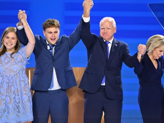 tim walz makes appearance at dnc with his family accepts nomination as kamala harris running mate tim walz makes appearance at dnc with his family accepts nomination as kamala harris running mate