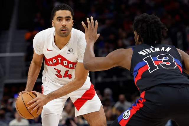 toronto raptors centre jontay porter is defended by detroit pistons center james wiseman at little caesars arena photo reuters toronto raptors centre jontay porter is defended by detroit pistons center james wiseman at little caesars arena photo reuters
